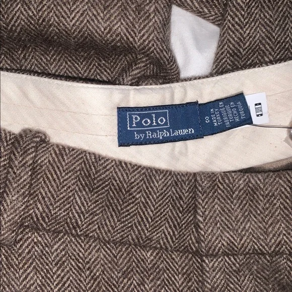 ralph lauren herringbone wool tapered pant - Picture 4 of 8